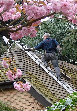 Roof in Bexley having jet wash cleaning